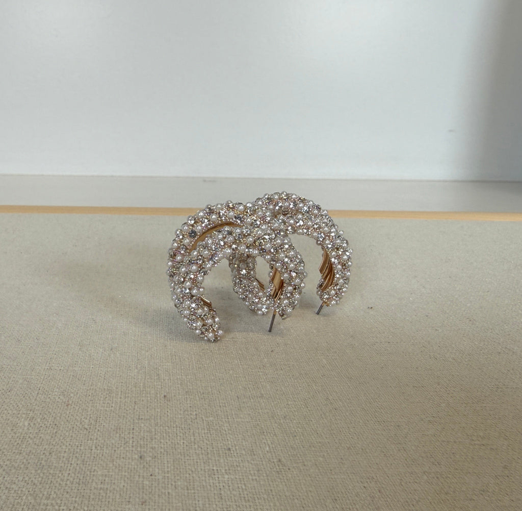 Giselle Orecchini 3 Cerchi con Strass