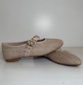 Scarpe Ballerine in Ecopelle e Corda Intrecciata