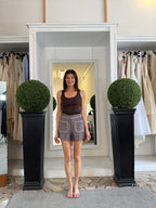 Shorts Eleganti con Tasche e Cuciture a Contrasto