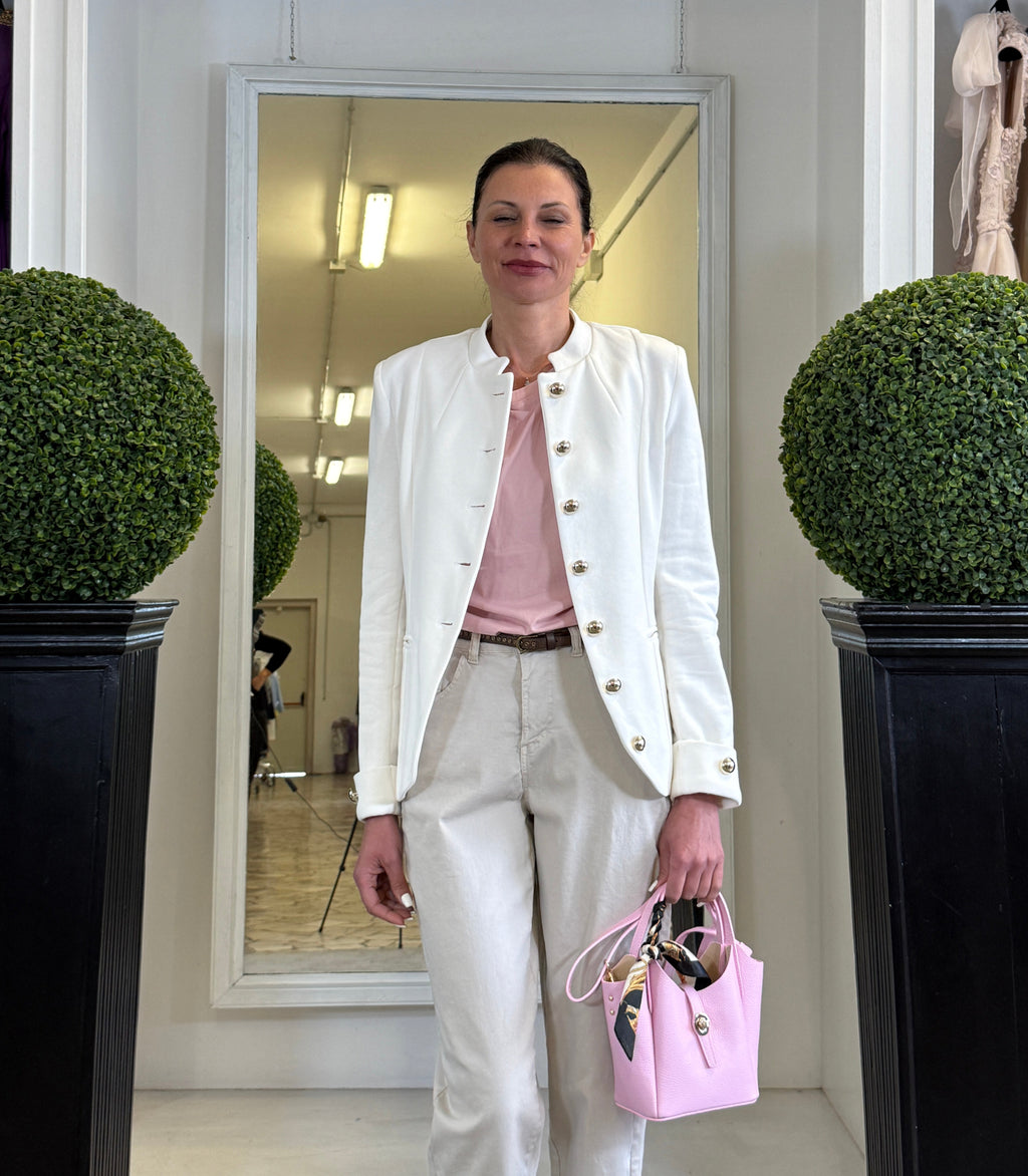 MaryLey Giacca con Bottoni Dorati Decorativi