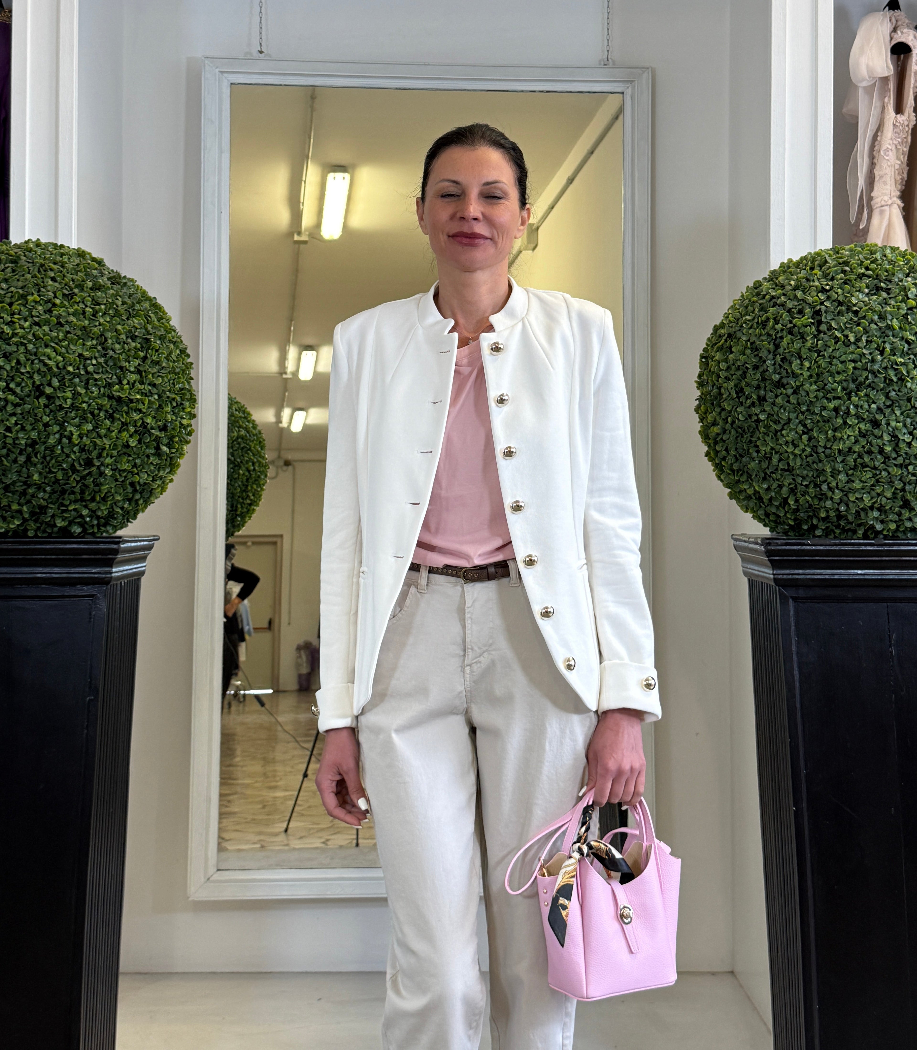 MaryLey Giacca con Bottoni Dorati Decorativi