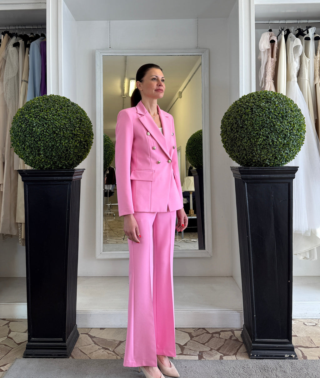 MaryLey Tailleur Doppiopetto Giacca e Pantaloni