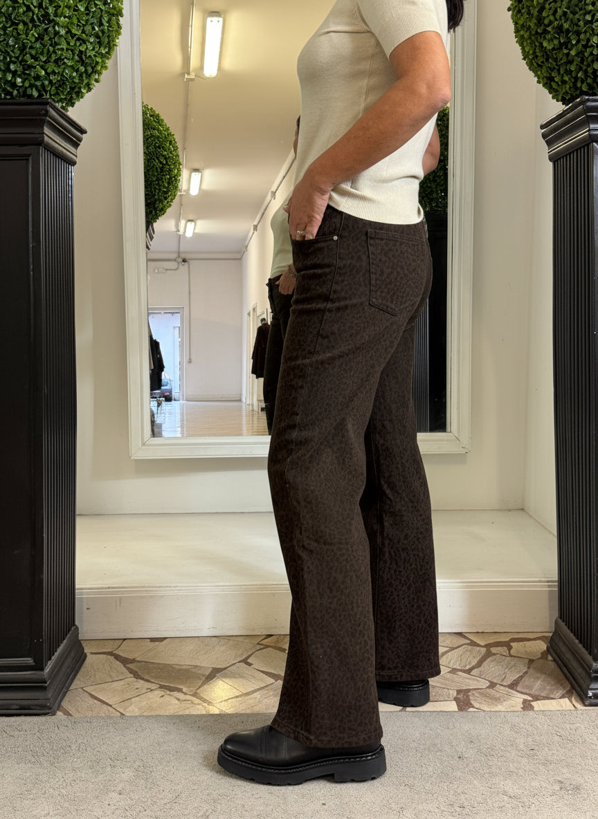 Jeans a Palazzo Maculato