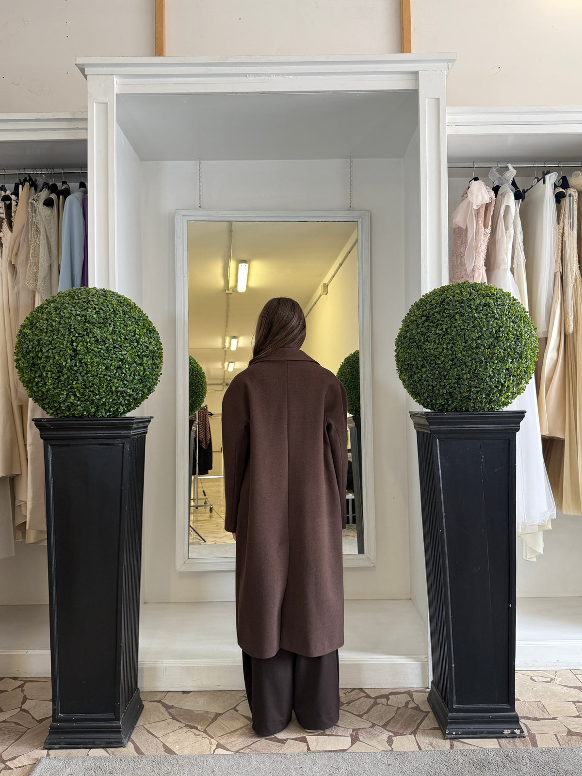 Cappotto Lungo Doppiopetto con Tasche LiLu