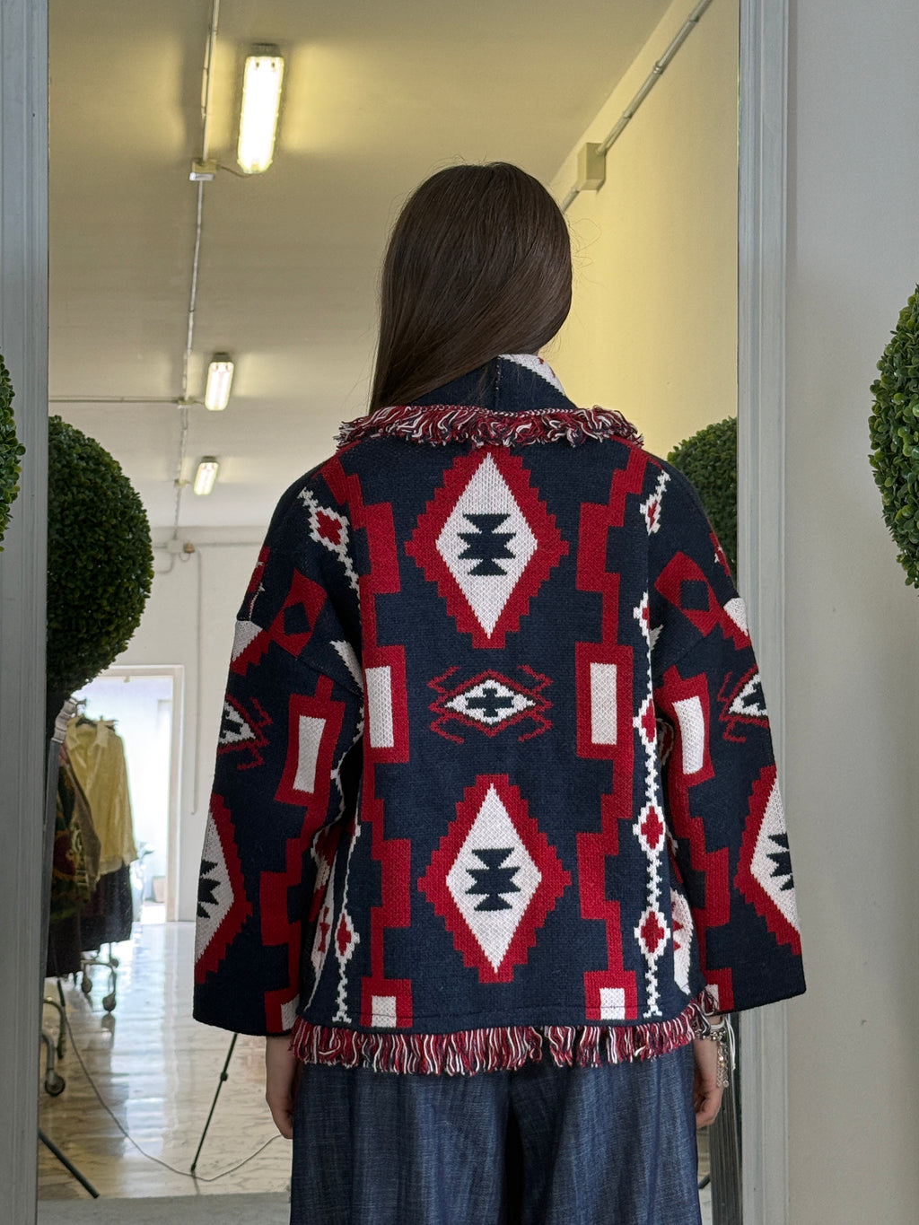 Tensione In Cardigan Origami Midi