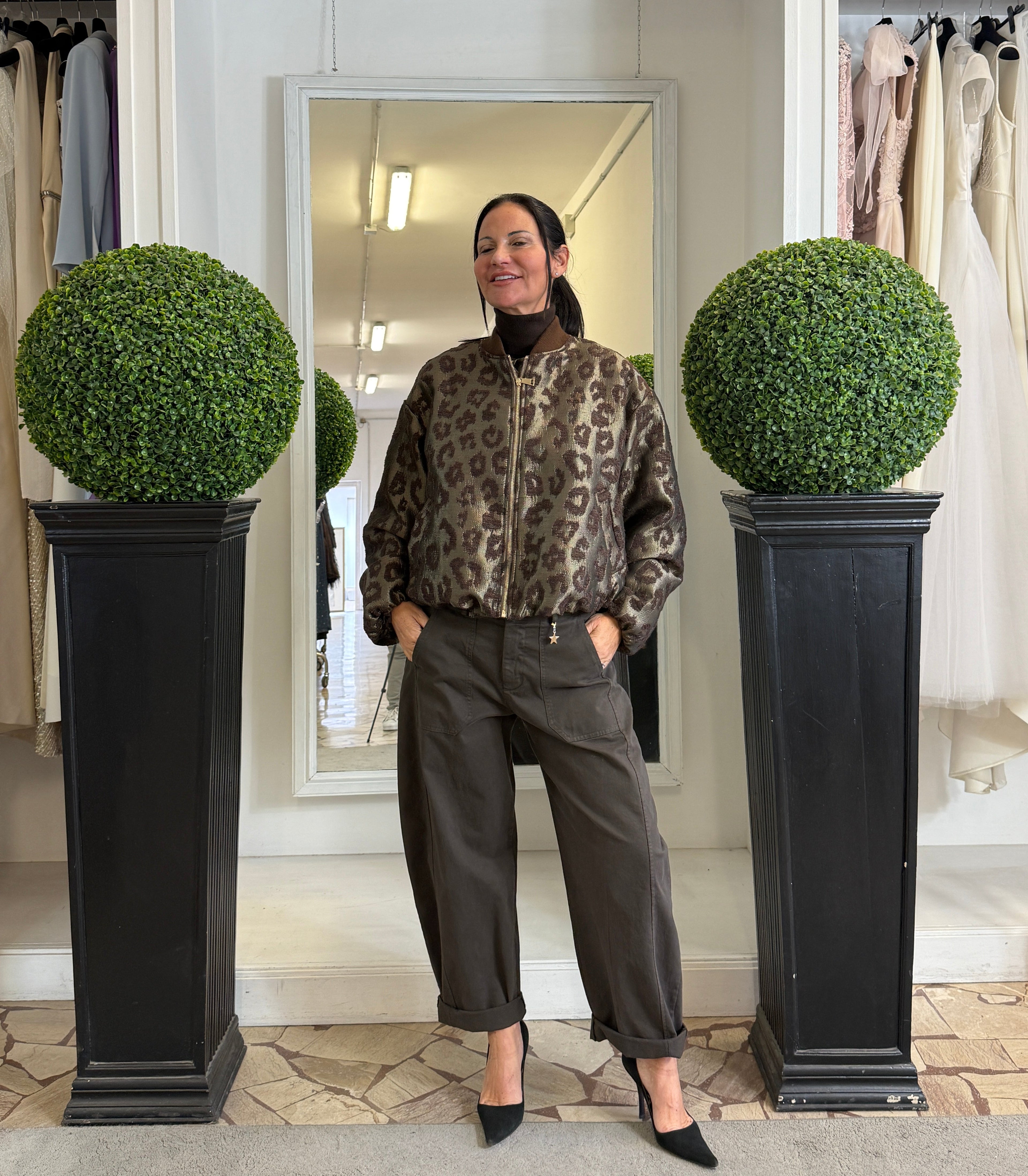 Bomber Maculato in Lamè