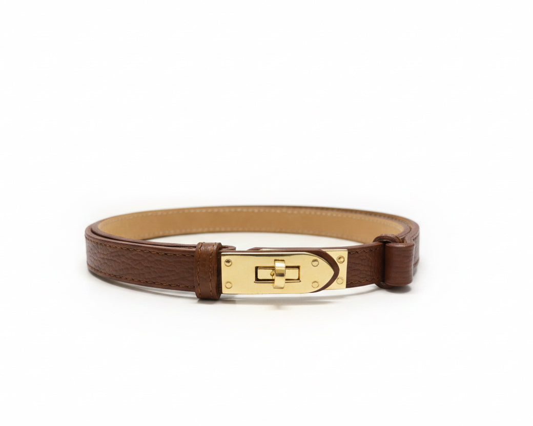 Cintura in Pelle Allungabile con Chiusura a Lucchetto 775