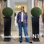 Suzani Indiano Estivo Viola con Ricami
