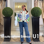 Suzani Indiano Estivo Bianco con Ricami
