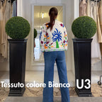 Suzani Indiano Estivo Bianco con Ricami