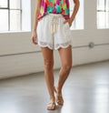 Shorts con Inserto Pizzo Traforato