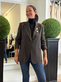 Giacca Gessata in Lurex Oro con Spille LiLu
