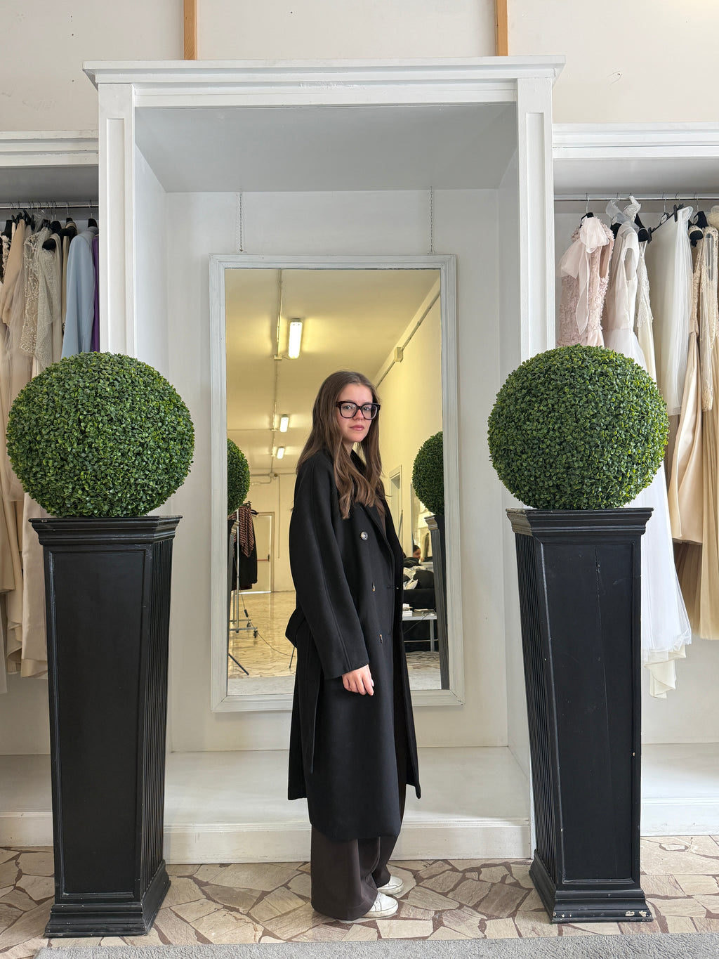 Cappotto Lungo Doppio Petto con Cintura LiLu