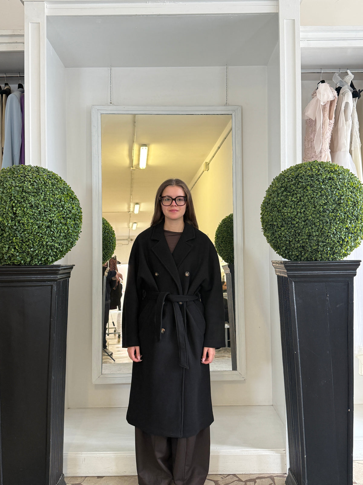 Cappotto Lungo Doppio Petto con Cintura LiLu