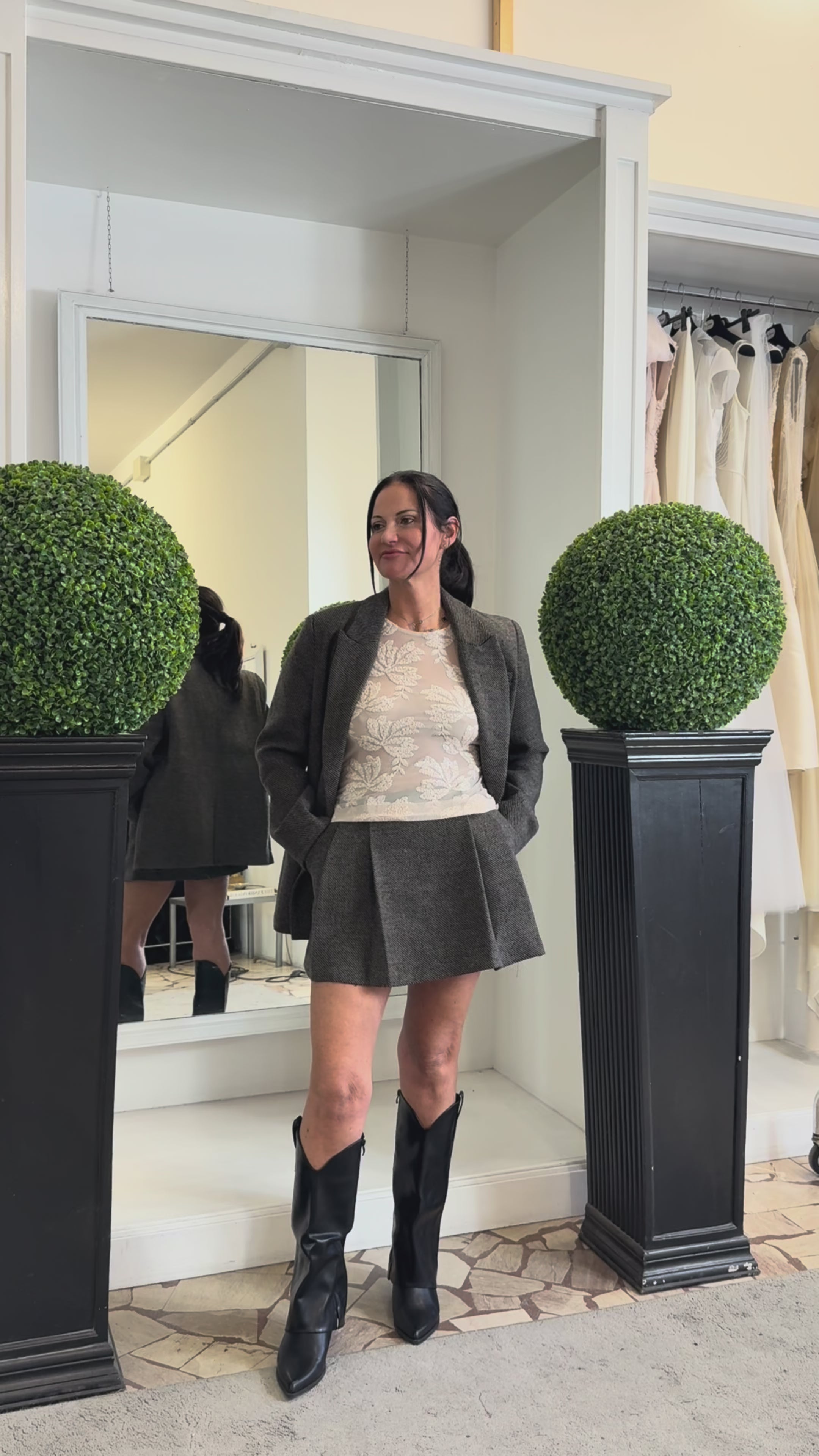 Gonna Pantalone con Pieghe