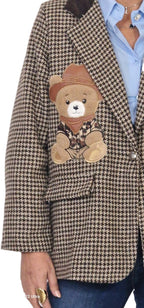 Giacca quadri orsetto