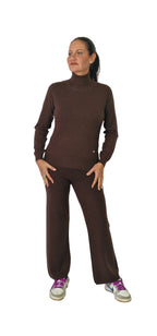 Pantalone palazzo in maglia