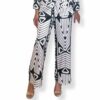 Pantaloni Pijama con Stampa Motivo Geometrico
