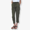 Pantaloni in Misto Lino con Coulisse e Tasconi Applicati