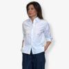 Camicia in Cotone Popeline con Applicazioni e Maniche a 3/4