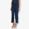 Pantaloni Traforati in Popeline Fisso